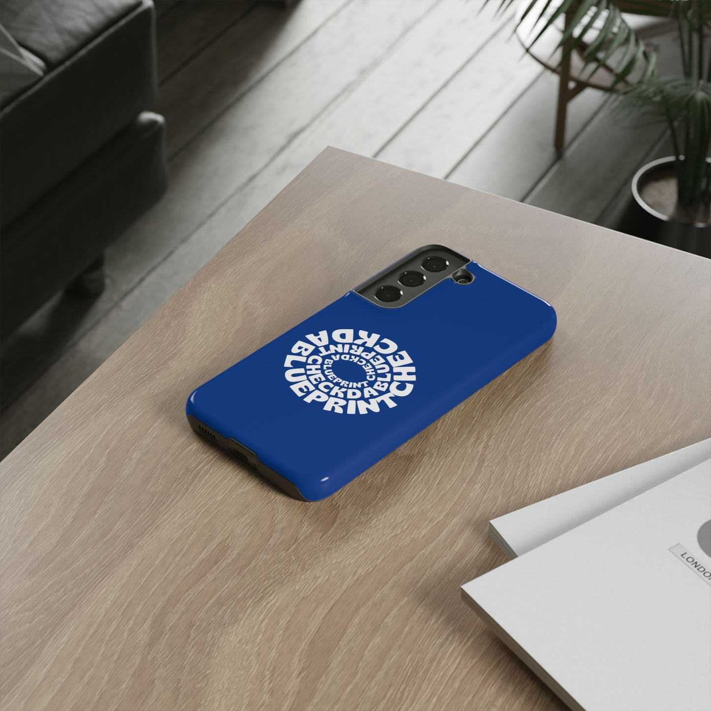 Check-Da-Blueprint phone case